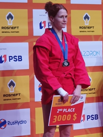 Zilver voor Sacha op de wereldkampioenschappen Sambo.